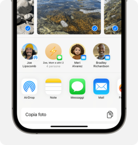 Come condividere file e foto con iPhone con airdrop