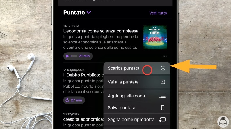 Come Scaricare Podcast per l'Ascolto Offline su iphone